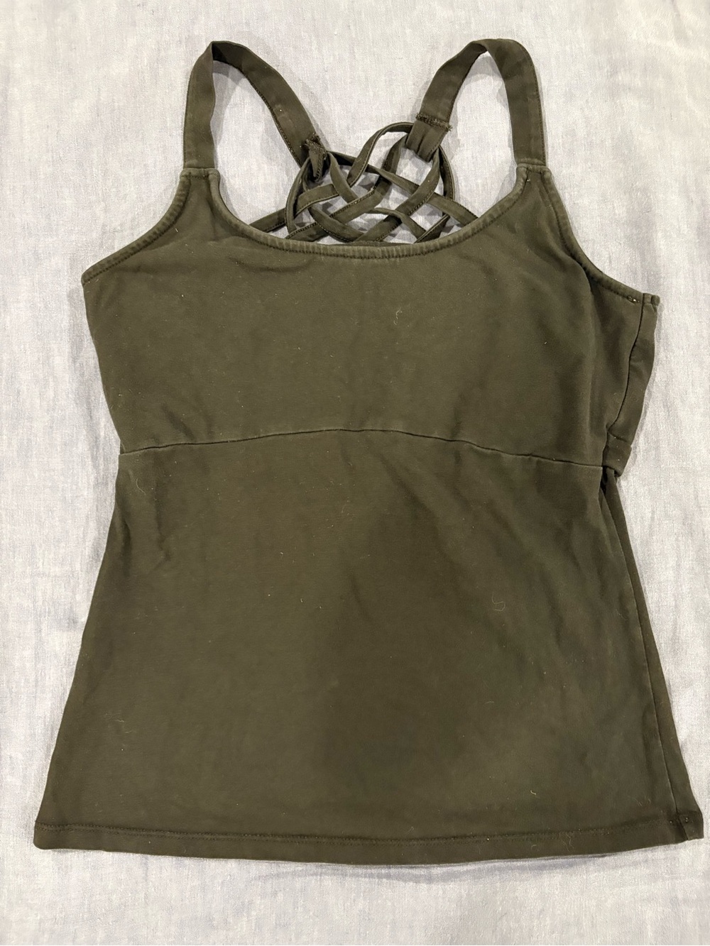 Womenās Black Strappy Back Tank Top